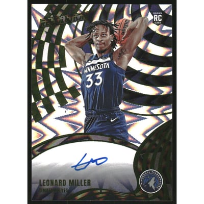 2023-24 Panini Revolution Rookie Autographs Fractal #1 Leonard Miller