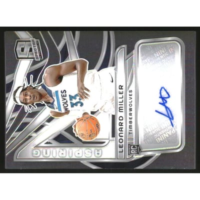 2023-24 Panini Spectra Aspiring Autographs #13 Leonard Miller/75