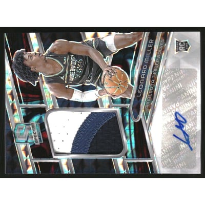 2023-24 Panini Spectra Interstellar #230 Leonard Miller JSY AU/49