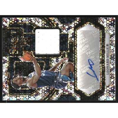 2023-24 Select Rookie Jersey Autographs Disco Prizms #20 Leonard Miller