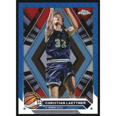 2023-24 Topps Chrome Blue Refractors #36 Christian Laettner