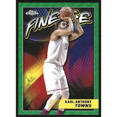 2023-24 Topps Chrome Finesse Green Refractors #F19 Karl-Anthony Towns