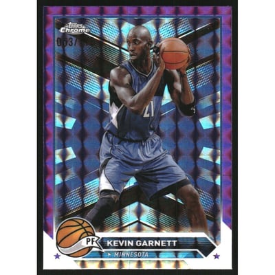 2023-24 Topps Chrome Purple Geometric Refractors #64 Kevin Garnett