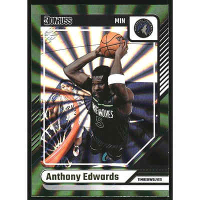 2024-25 Donruss Holo Green Laser #165 Anthony Edwards