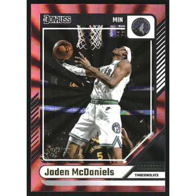 2024-25 Donruss Holo Red Laser #36 Jaden McDaniels