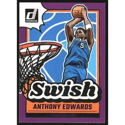 2024-25 Donruss Swish Press Proof Purple #18 Anthony Edwards