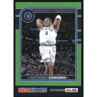 2024-25 Hoops Premium Prizms Lime Green #181 Anthony Edwards