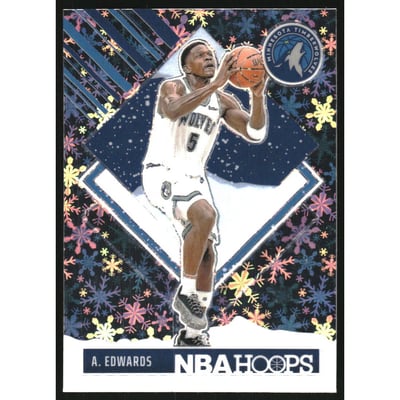 2024-25 Hoops Premium Prizms Winter #286 Anthony Edwards