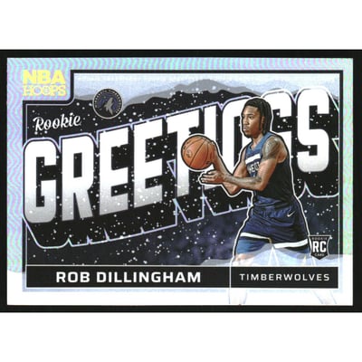 2024-25 Hoops Rookie Greetings Winter Holo #10 Rob Dillingham