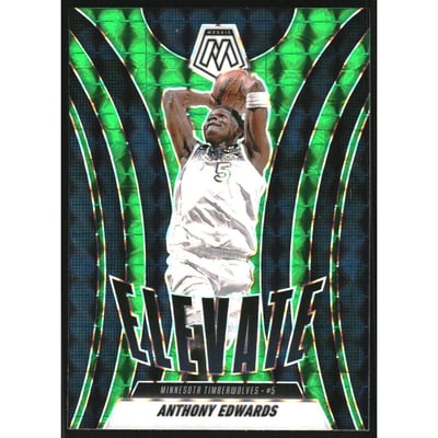 2024-25 Panini Mosaic Elevate Mosaic Green #3 Anthony Edwards