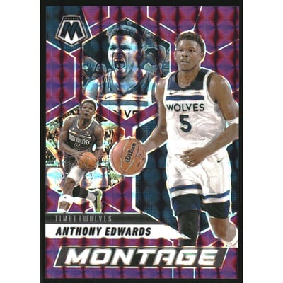 2024-25 Panini Mosaic Montage Mosaic Purple #12 Anthony Edwards