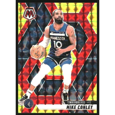 2024-25 Panini Mosaic Mosaic Choice Fusion Red and Yellow #20 Mike Conley