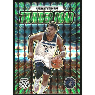 2024-25 Panini Mosaic Thunder Road Mosaic Green #4 Anthony Edwards