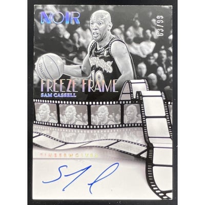 2024-25 Panini Noir Freeze Frame Signatures #15 Sam Cassell Auto /99