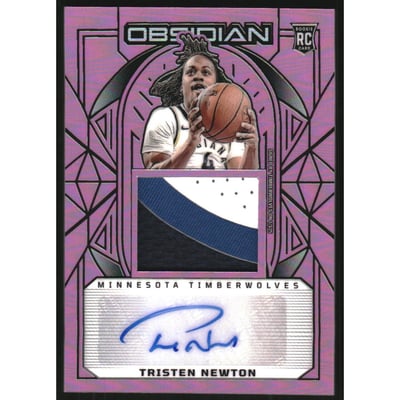 2024-25 Panini Obsidian Electric Etch Pink Flood #227 Tristen Newton JSY AU