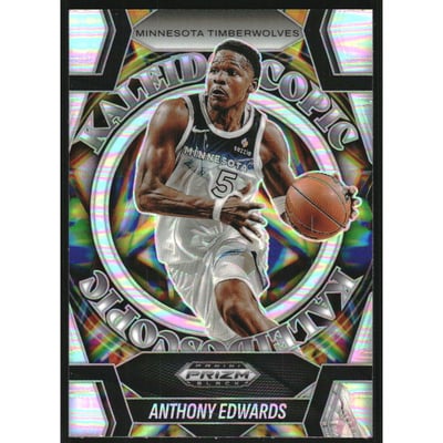 2024-25 Panini Prizm Black Kaleidoscopic Prizms Silver #7 Anthony Edwards