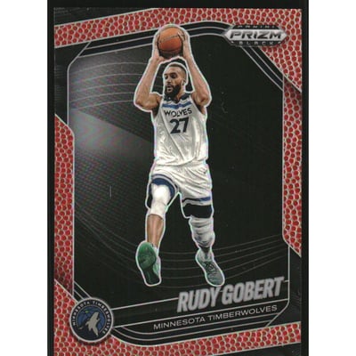2024-25 Panini Prizm Black Prizms Basketball #30 Rudy Gobert