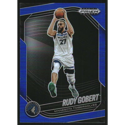 2024-25 Panini Prizm Black Prizms Blue #30 Rudy Gobert
