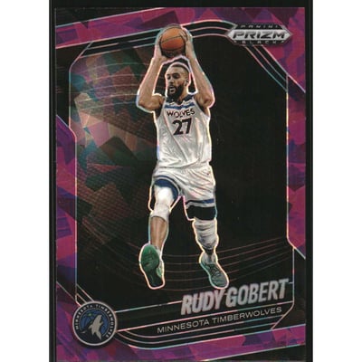 2024-25 Panini Prizm Black Prizms Purple Ice #30 Rudy Gobert