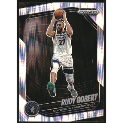 2024-25 Panini Prizm Black Prizms Skewed #30 Rudy Gobert