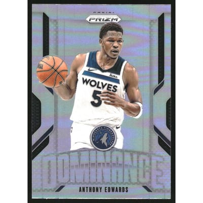 2024-25 Panini Prizm Dominance Prizms Silver #9 Anthony Edwards