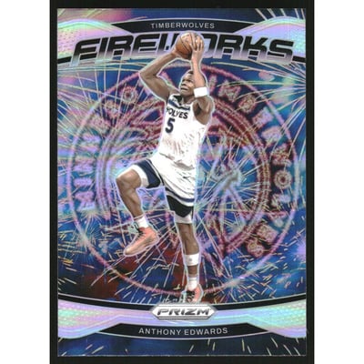 2024-25 Panini Prizm Fireworks Prizms Silver #25 Anthony Edwards