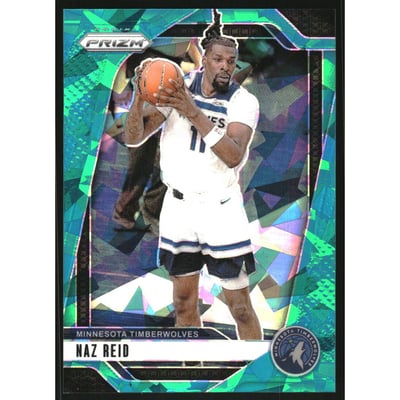 2024-25 Panini Prizm Prizms Teal Ice #176 Naz Reid