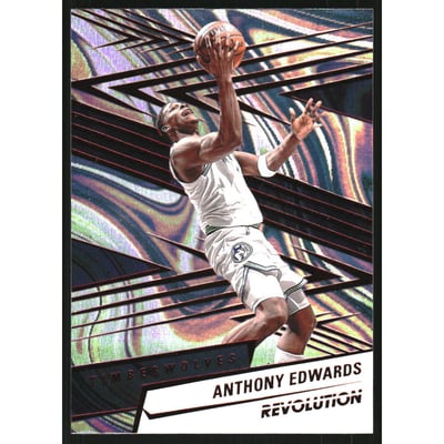 2024-25 Panini Revolution Red Swirl #40 Anthony Edwards