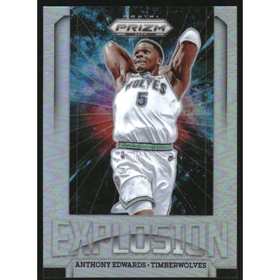 2024-25 Prizm Deca Explosion Prizms Silver #22 Anthony Edwards