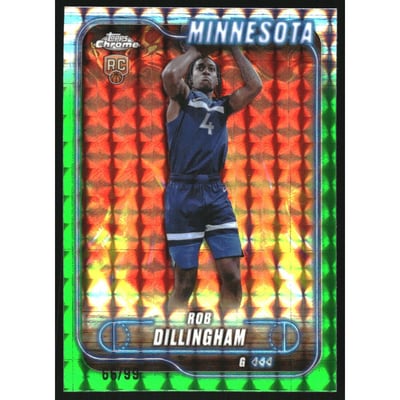 2024-25 Topps Chrome Green Geometric Refractors #165 Rob Dillingham