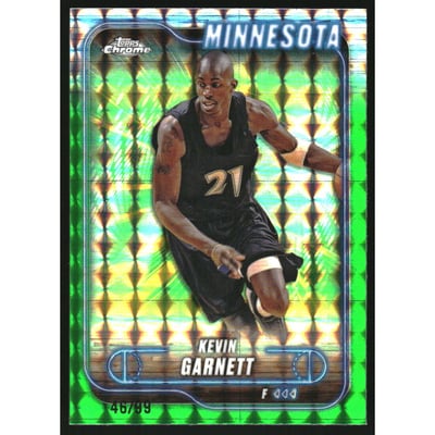 2024-25 Topps Chrome Green Geometric Refractors #44 Kevin Garnett