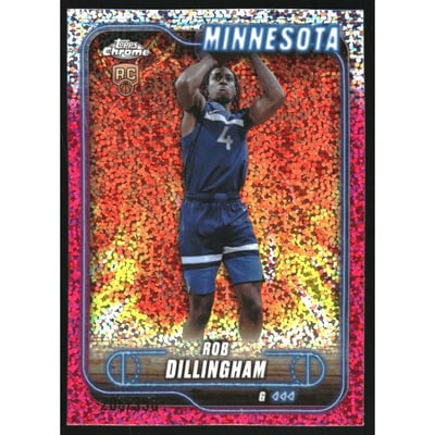 2024-25 Topps Chrome Magenta Speckle Refractors #165 Rob Dillingham