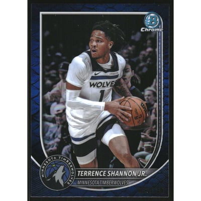 2025-26 Bowman Chrome Reptilian Blue Refractors #BCV105 Terrence Shannon Jr.