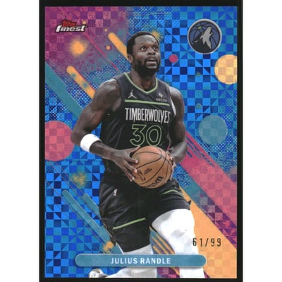 2025-26 Finest Blue X-Fractors #65 Julius Randle C