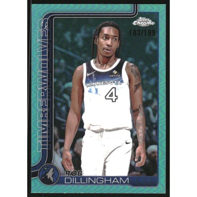 2025-26 Topps Chrome Aqua Refractors #162 Rob Dillingham