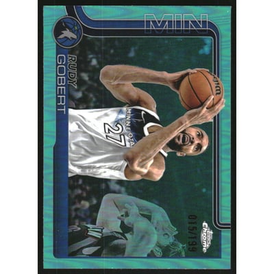 2025-26 Topps Chrome Aqua Refractors #165 Rudy Gobert