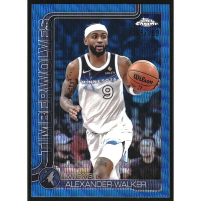 2025-26 Topps Chrome Blue Wave Refractors #193 Nickeil Alexander-Walker