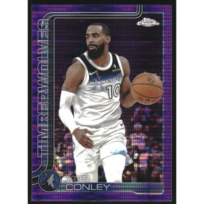 2025-26 Topps Chrome Pulsar Purple Refractors #132 Mike Conley