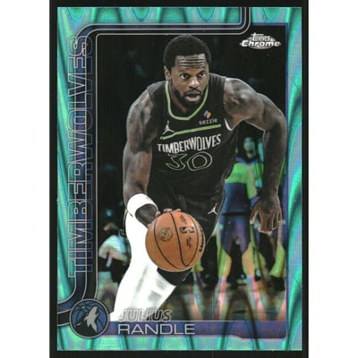 2025-26 Topps Chrome RayWave Aqua Refractors #123 Julius Randle