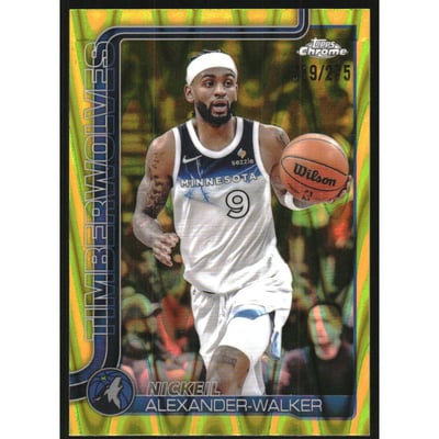 2025-26 Topps Chrome RayWave Yellow Refractors #193 Nickeil Alexander-Walker