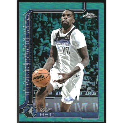2025-26 Topps Chrome Teal Refractors #156 Naz Reid