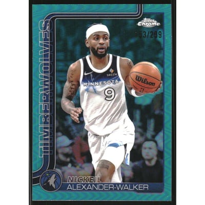 2025-26 Topps Chrome Teal Refractors #193 Nickeil Alexander-Walker