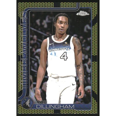2025-26 Topps Chrome Yellow Basketball Refractors #162 Rob Dillingham