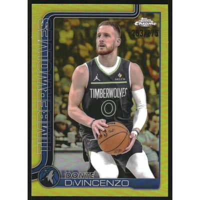 2025-26 Topps Chrome Yellow Refractors #145 Donte DiVincenzo