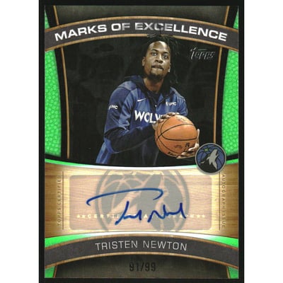 2025-26 Topps Marks of Excellence Green Rainbow #METN Tristen Newton