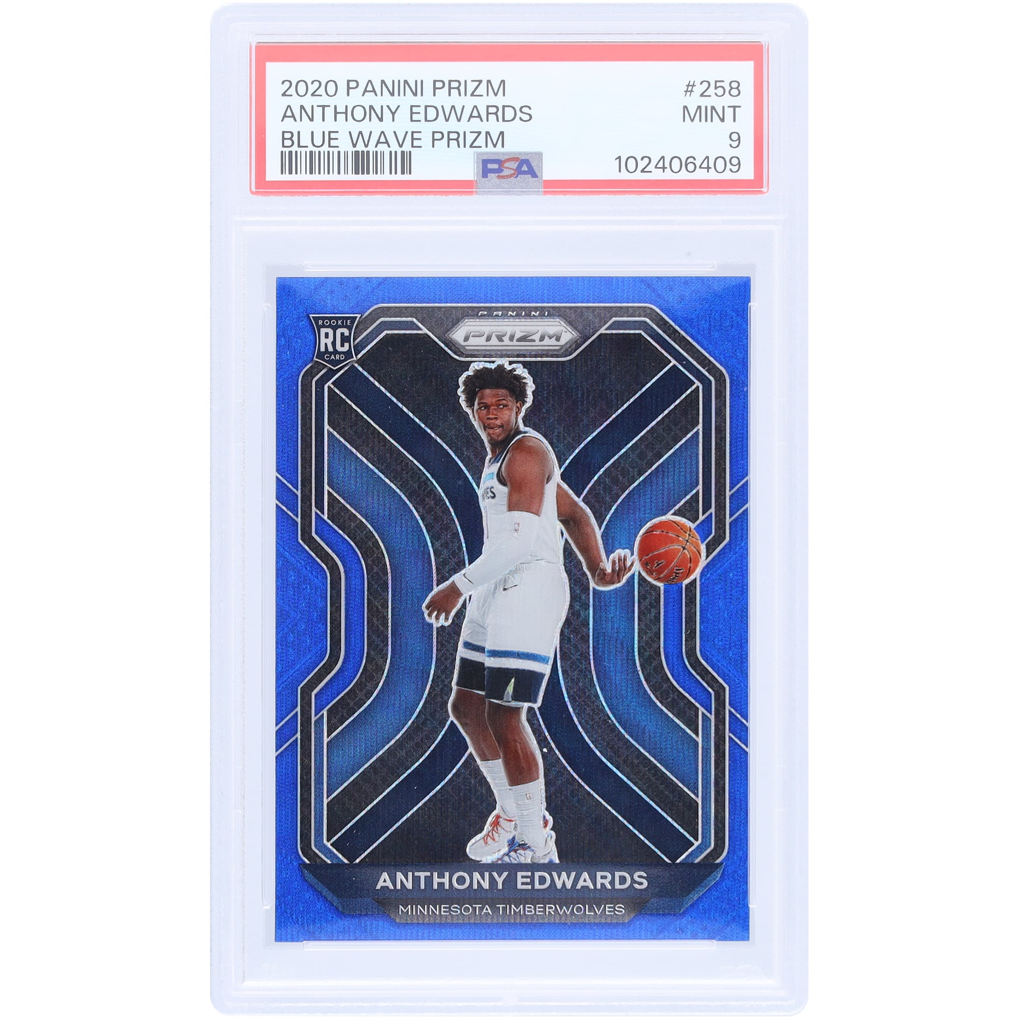Anthony Edwards Minnesota Timberwolves 2020-21 Panini Prizm Blue 