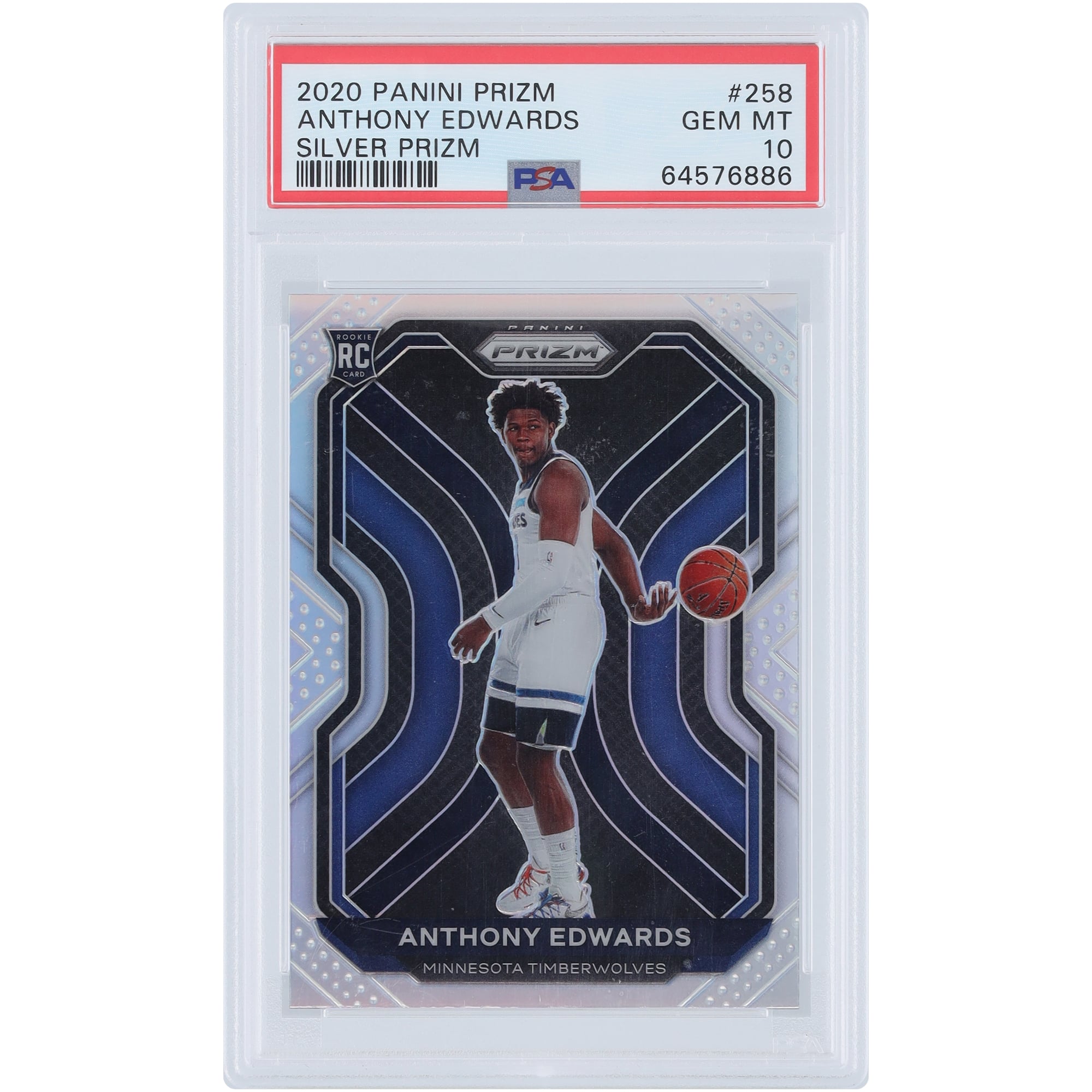 Anthony Edwards Minnesota Timberwolves 2020-21 Panini Prizm Silver 