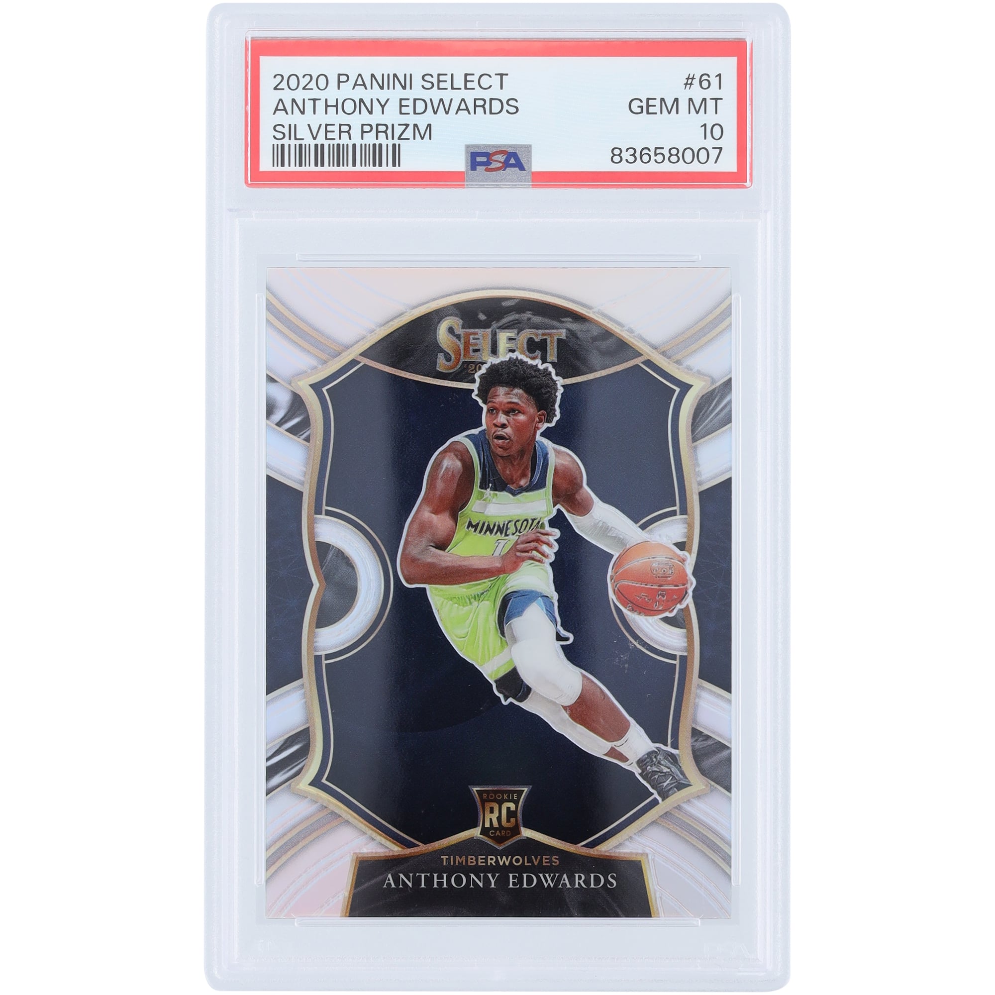 Select Panini 2020-21 Rookie Basketball Ball Prizm Anthony Edwards 
