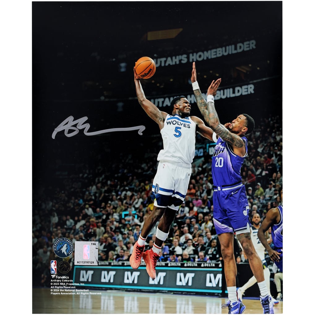 Anthony Edwards Minnesota Timberwolves Autographed 8