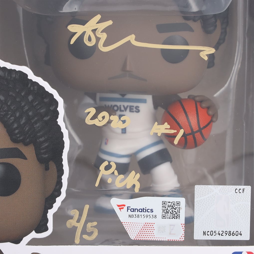 Anthony Edwards Minnesota Timberwolves Autographed Funko Pop 